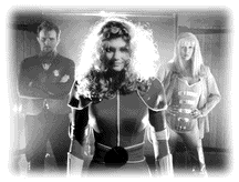 B/W picture of Banshee, Buff and Emma